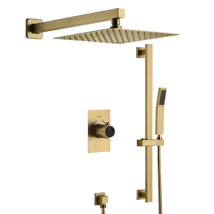 Wall Mounted Bathroom Faucets Rain Shower Set With Head Shower