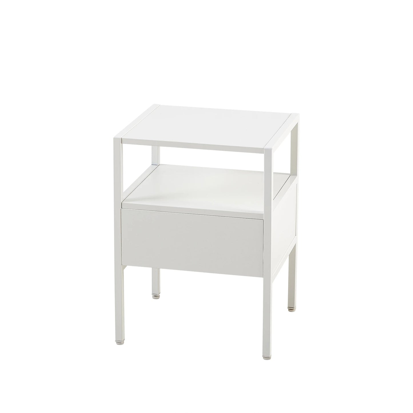 Wooden Side Table Set 2 Pieces Modern Wooden Nightstand with Drawer for Bedroom Living Room square Side Table