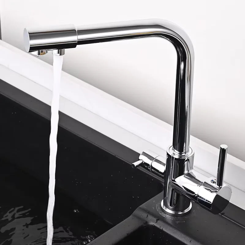 Brass Water Purifier Sink Mixer Tap Faucet Filter 3 Way Contemporary Kitchen Faucets