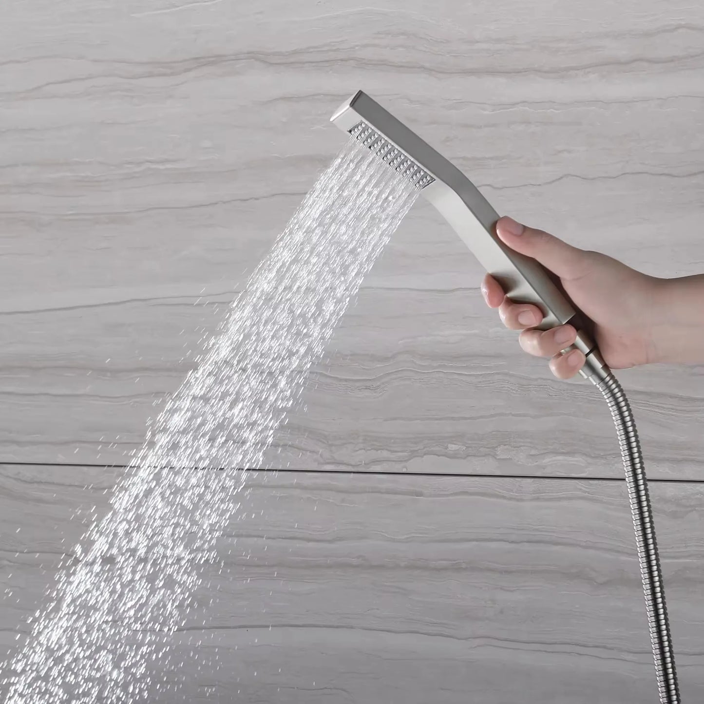 Wall Mounted Bathroom Faucets Rain Shower Set With Head Shower