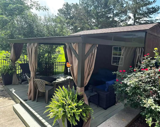 12X16FT Metal Frame Patio Gazebo