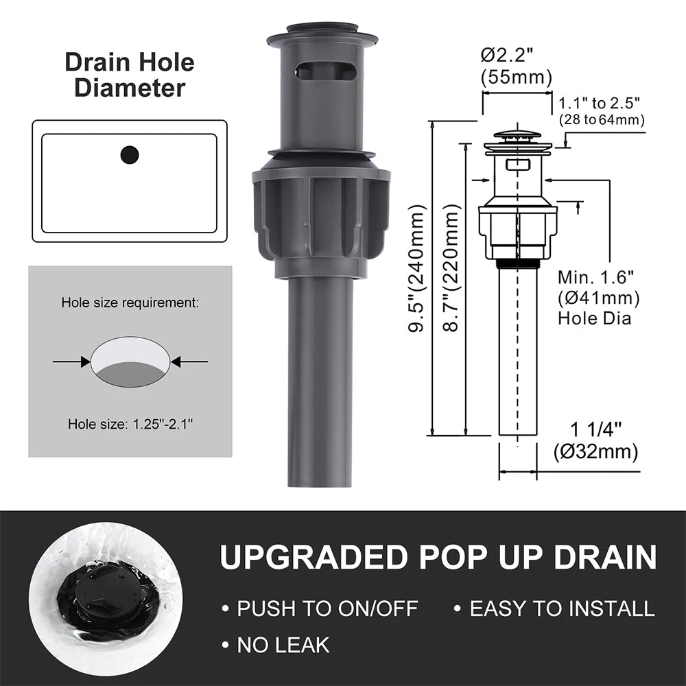 Matte Black Widespread Bathroom Faucet,2 Handles Black Basin Mixer Faucet for Sink 3 Hole,Black Widespread Bathroom Faucets