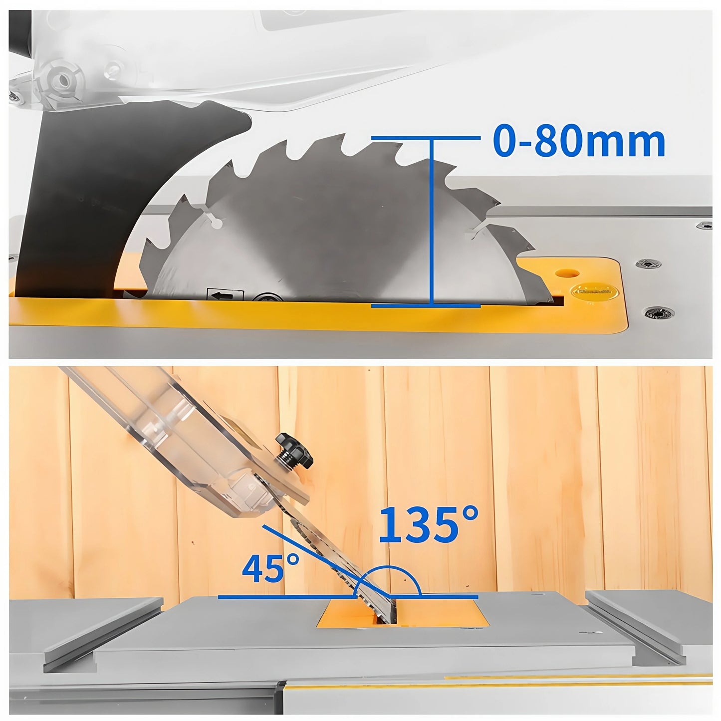 210mm 1500W Portable Table Saw Integrated 210mm Blade New Woodworking Power Saw for Cutting Wood Retail