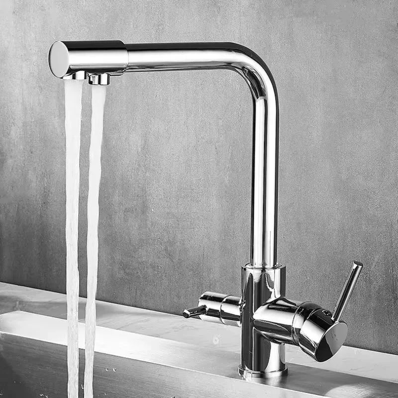Brass Water Purifier Sink Mixer Tap Faucet Filter 3 Way Contemporary Kitchen Faucets