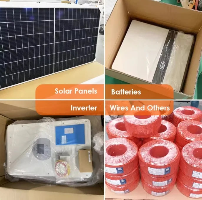 Jinko JA Trina Solar Panels Solar Systems Complete Kit Home Solar 6kw 10kw Battery Hybrid Power Invert Panel System for Home