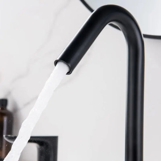 Three Hole Double Handle Bathroom Sink Faucet