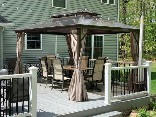 Outdoor Aluminum Frame Hardtop Gazebo