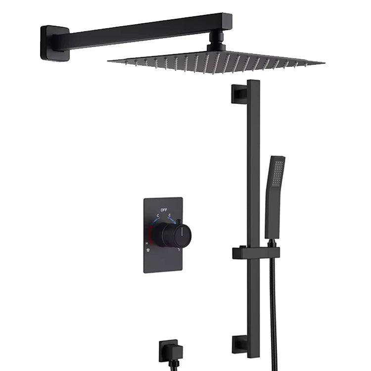 Wall Mounted Bathroom Faucets Rain Shower Set With Head Shower
