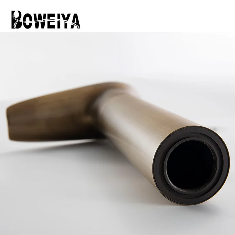 Boweiya CUPC High Quality Antique Copper Brass Single Hole Wash Basin Sets Waterfall Sink Faucet Kitchen Bathroom Faucets