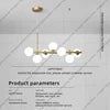 Nordic Chandeliers Restaurant Kitchen Luxury Living Room LED Modern Minimalist Office Lamps Nordic Bar Island Chandeliers