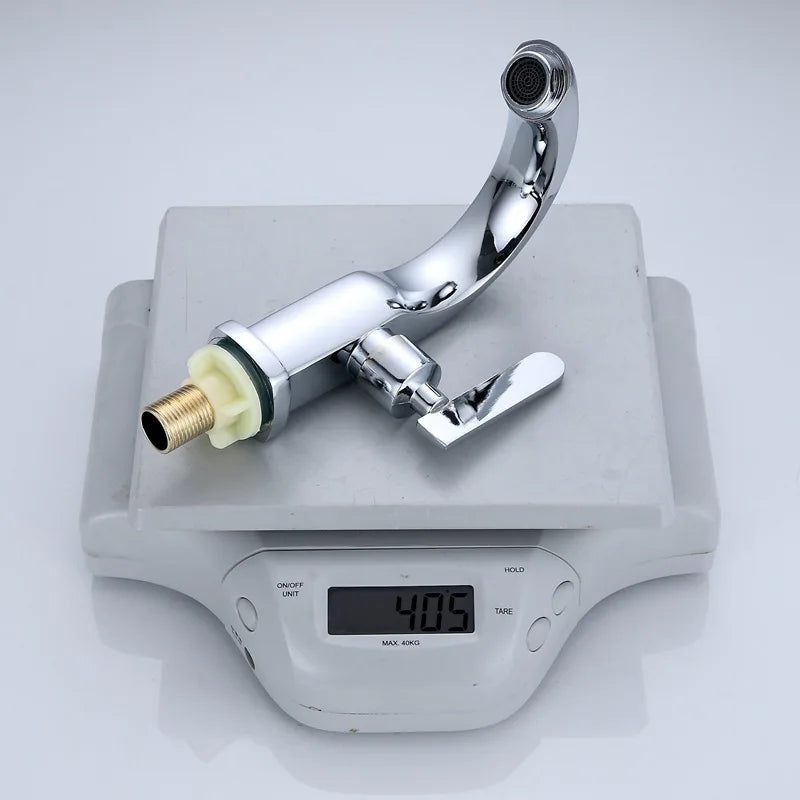 Chinese Factory Single Handle Cold Bathroom Faucets Cheap Zinc Basin Faucets with Ceramic Valve Core