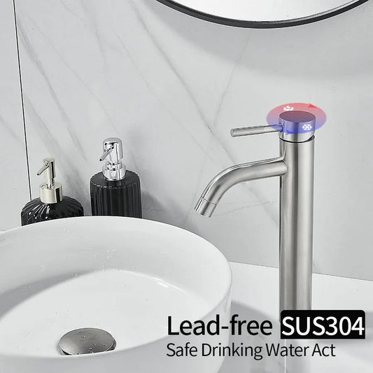 304 Stainless Steel Kitchen Faucets with Single Handle Hot & Cold Water, Bathroom Faucets, Faucet Water Filter & Aerator