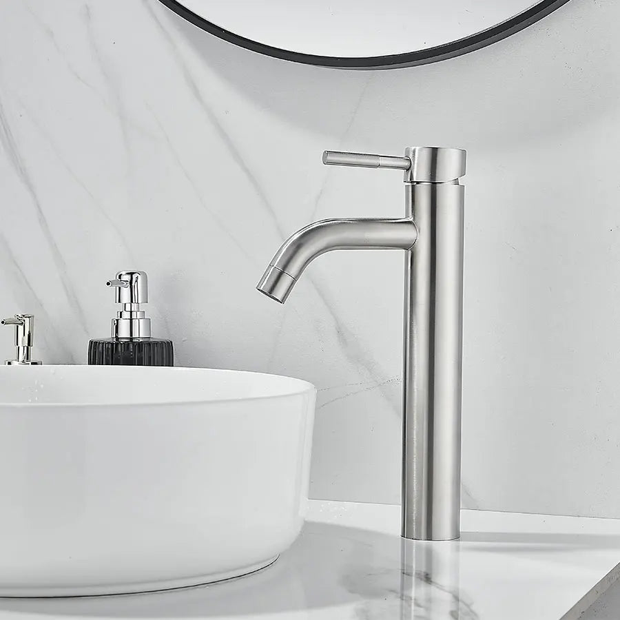 304 Stainless Steel Kitchen Faucets with Single Handle Hot & Cold Water, Bathroom Faucets, Faucet Water Filter & Aerator