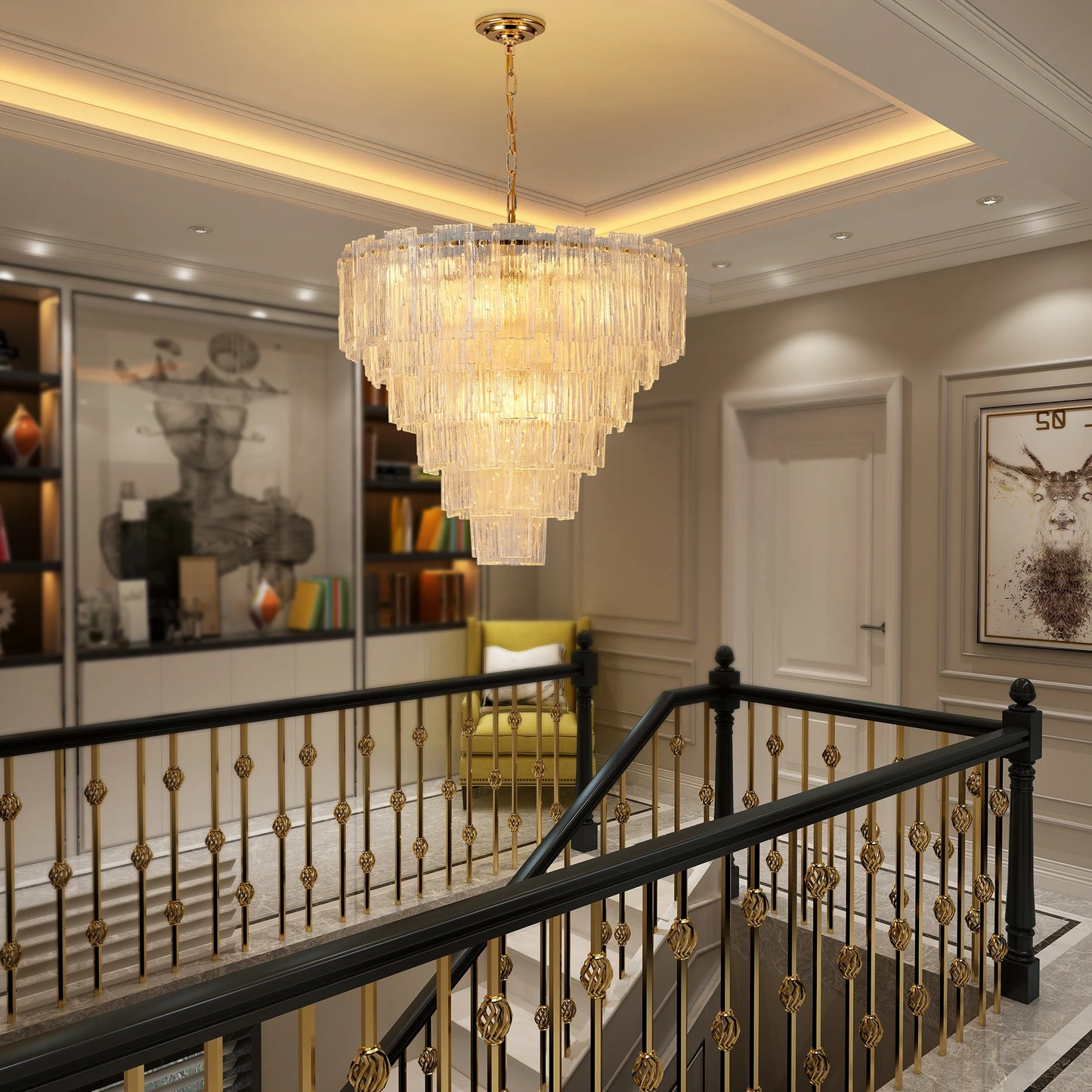 Crystal Chandeliers Candle Pendant Ceiling Light Fixture for Dining Room Living Room Kitchen Bedroom Hallway Entry D25