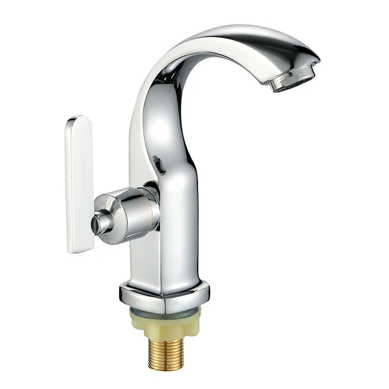 Chinese Factory Single Handle Cold Bathroom Faucets Cheap Zinc Basin Faucets with Ceramic Valve Core
