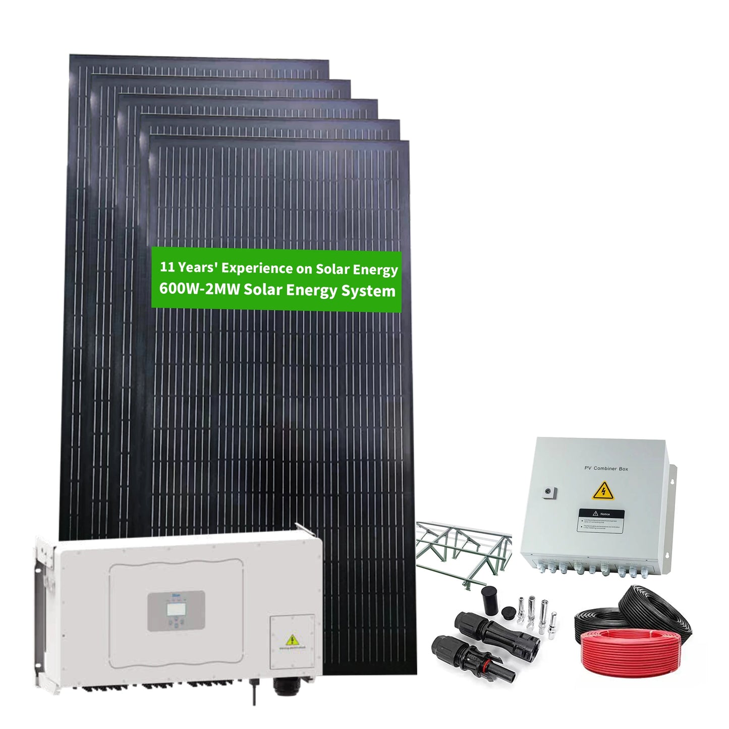 Photovoltaic 2MW Solar Systems Solar Power Plant on Grid Energy Solar System Grid Tied Inverter With Solar Panels