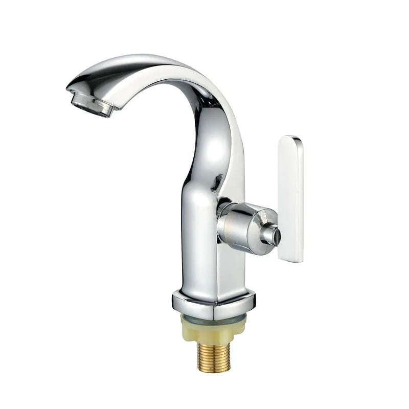 Chinese Factory Single Handle Cold Bathroom Faucets Cheap Zinc Basin Faucets with Ceramic Valve Core