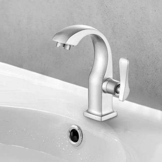 Single Cold Bathroom Faucets Zinc Basin Faucets for Bangladesh and Pakistan Zinc Handle Basin Faucet Deck Mounted