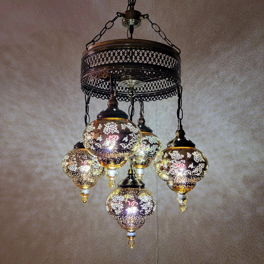 Best Price Handmade Mosaic Chandeliers Lamp  Lighting Turkish Style Glass Home Decoration Chandelier