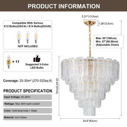 Crystal Chandeliers Candle Pendant Ceiling Light Fixture for Dining Room Living Room Kitchen Bedroom Hallway Entry D25