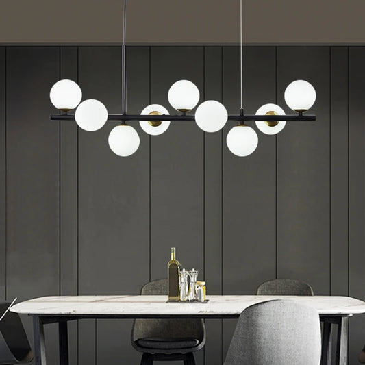 Nordic Chandeliers Restaurant Kitchen Luxury Living Room LED Modern Minimalist Office Lamps Nordic Bar Island Chandeliers