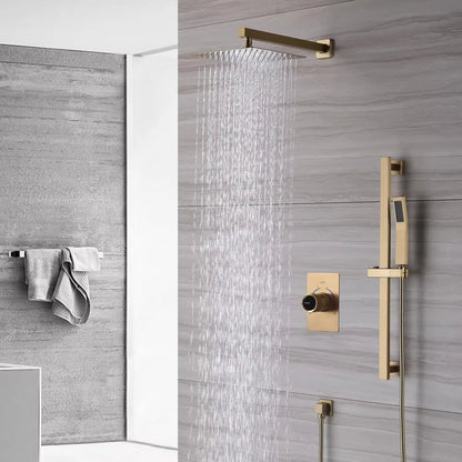 Wall Mounted Bathroom Faucets Rain Shower Set With Head Shower