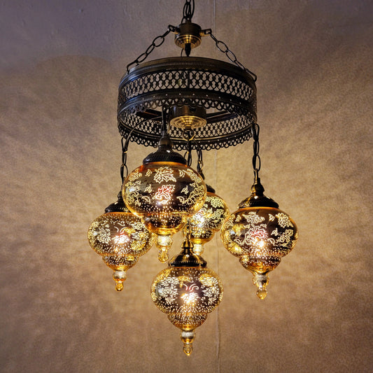 Best Price Handmade Mosaic Chandeliers Lamp  Lighting Turkish Style Glass Home Decoration Chandelier