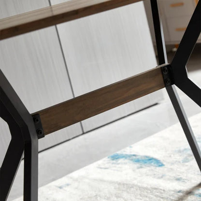 Simple wood Dining Table with Metal Leg  Eco-friendly Dining Table Set