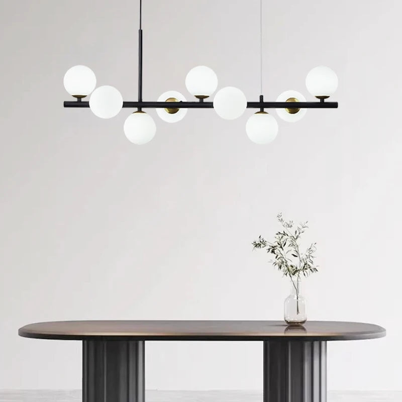 Nordic Chandeliers Restaurant Kitchen Luxury Living Room LED Modern Minimalist Office Lamps Nordic Bar Island Chandeliers