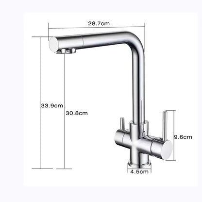 Brass Water Purifier Sink Mixer Tap Faucet Filter 3 Way Contemporary Kitchen Faucets