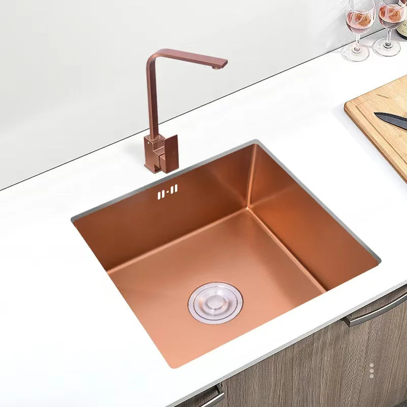 HONGDEC 304 Stainless Steel Rose Gold Modern Multifunction Sinks Kitchen Sink