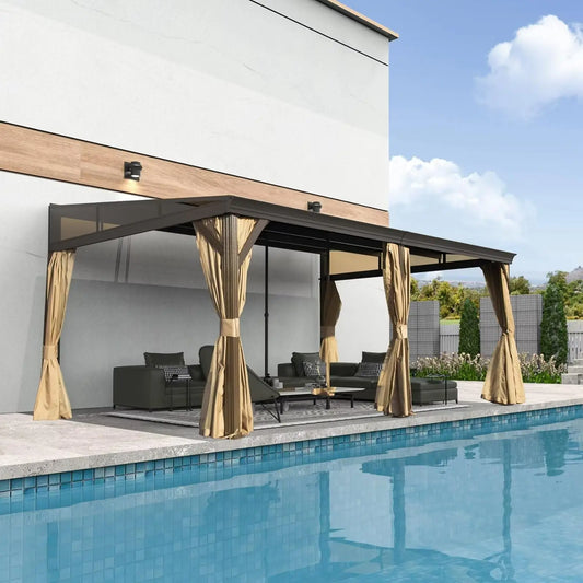 12X16FT Metal Frame Patio Gazebo