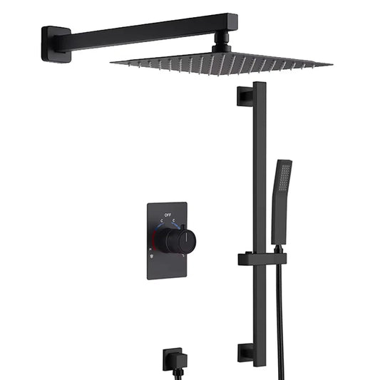 Wall Mounted Bathroom Faucets Rain Shower Set With Head Shower