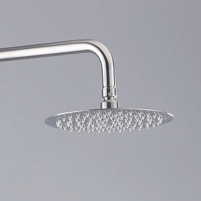 Modern Contemporary Wall-Mounted Rain Shower Massage Jet Head Hardware Sets Stainless Steel Brushed Finish for Bathroom Faucets