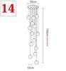Modern 14-Ball Crystal Bubbles LED Chandeliers Indoor Lighting for Home Kitchen Living Room and Staircase for Home Office