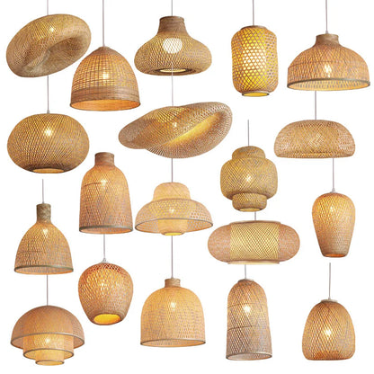 Nordic Bamboo Pendant Kitchen Led Light Suspension Hanging  for Home Indoor Ceiling Lamp Special Designer Metal Modern Lighting