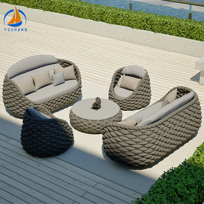 All-weather Outdoor Garden Design Furniture Sofa Table Set