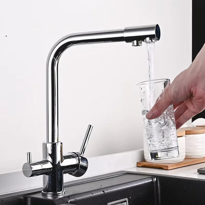 Brass Water Purifier Sink Mixer Tap Faucet Filter 3 Way Contemporary Kitchen Faucets