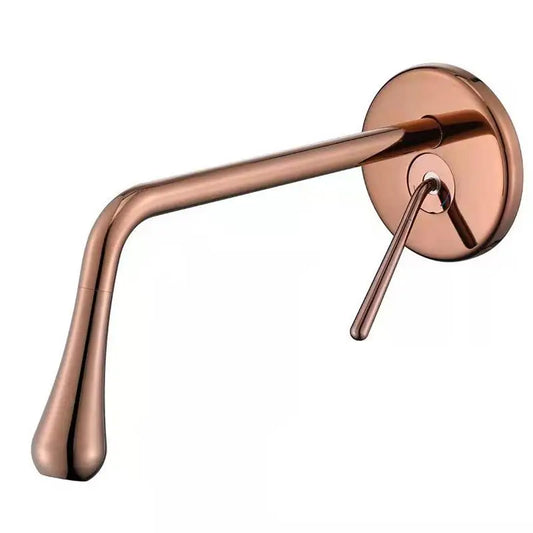 Rose Gold Bathroom Sink Faucet Brass Hot Cold Water Mixer Tap Wall Mount Bathroom Faucets