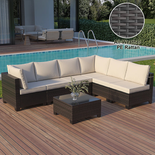 7-piece Sofa Custom Modular Combination Rattan Garden