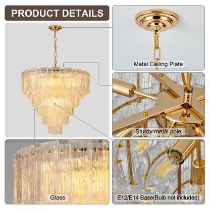 Crystal Chandeliers Candle Pendant Ceiling Light Fixture for Dining Room Living Room Kitchen Bedroom Hallway Entry D25