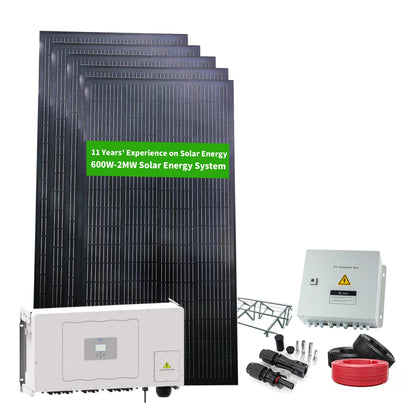 Photovoltaic 2MW Solar Systems Solar Power Plant on Grid Energy Solar System Grid Tied Inverter With Solar Panels