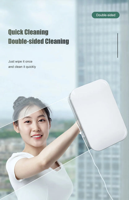 Magnetic Window Cleaner Brush Double-Side Automatic Water Discharge Wiper Glass Window Brush Cleaning Office Household Tools