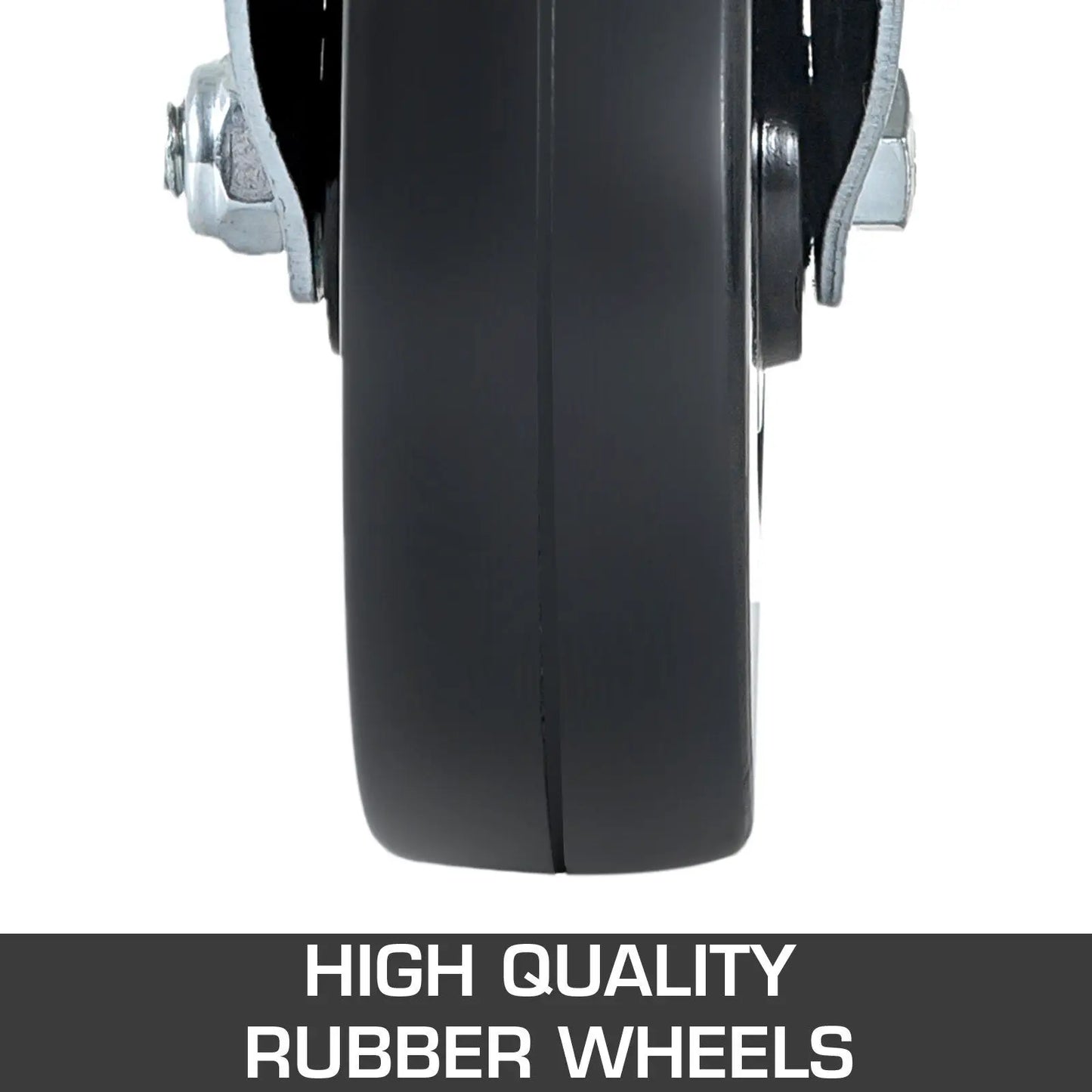 4 Pack Heavy Duty 8 X 2 Inch Dual Locking Rubber Swivel Caster Wheels 360 Degrees 1100LBS Capacity Per Wheel for Scaffolding