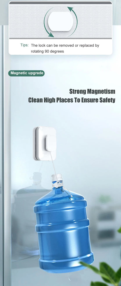 Magnetic Window Cleaner Brush Double-Side Automatic Water Discharge Wiper Glass Window Brush Cleaning Office Household Tools