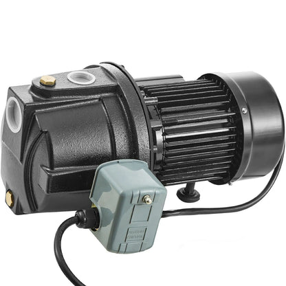 1HP Premium Cast Iron Shallow Well Jet Water Pump 115 Volt 17.6 GPM 164 FT Max Head High-Rise Water Supply Shower Booster for